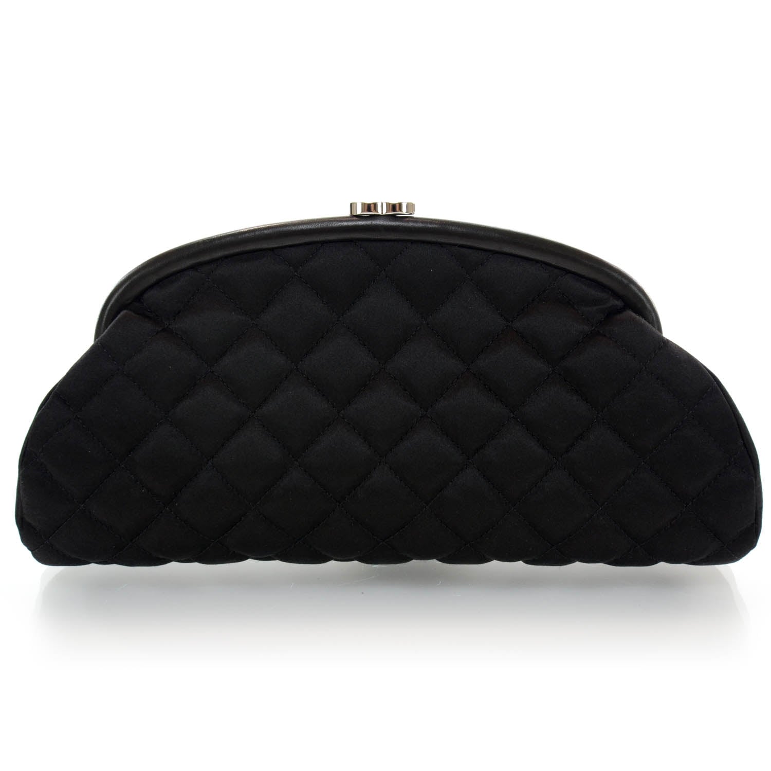 Chanel Satin Quilted Timeless Clutch Black 1 of 7