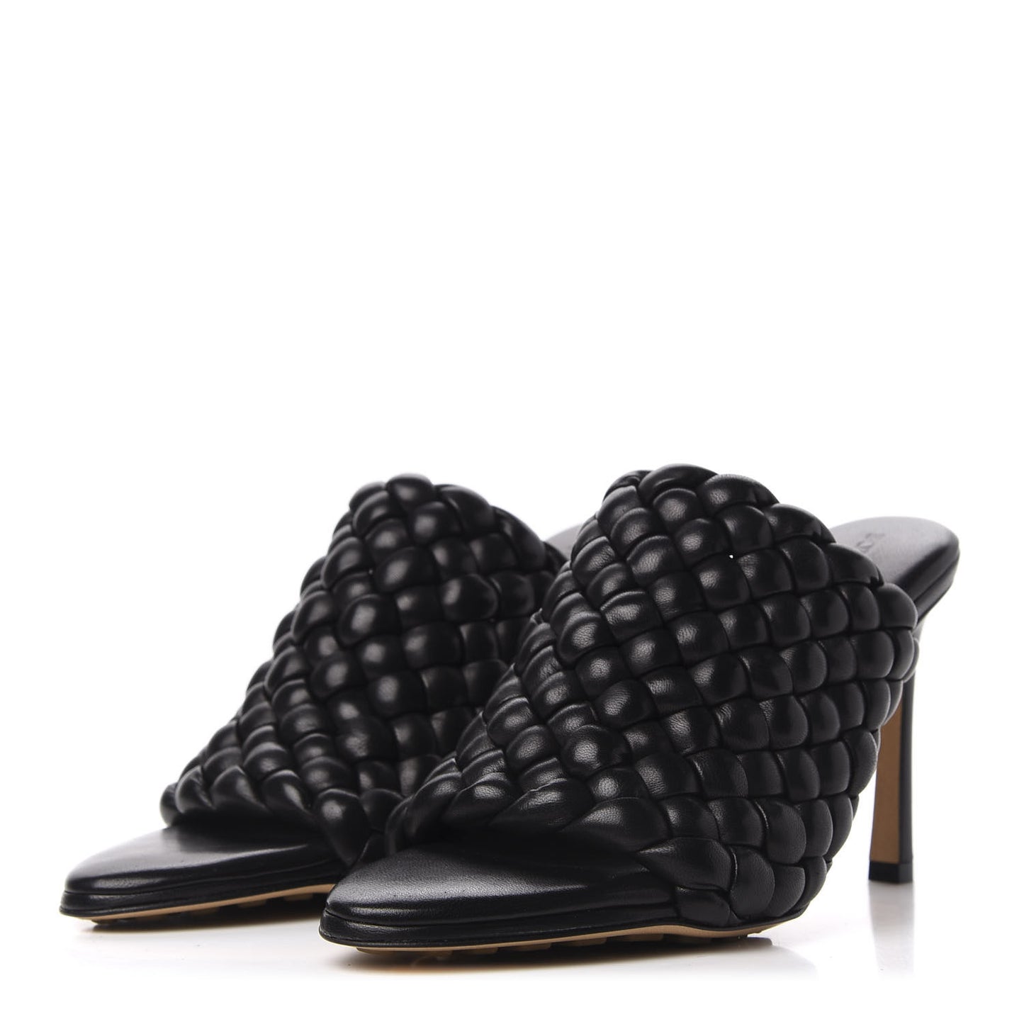 Nappa Padded Intreccio The Curve Sandals 35.5 Black