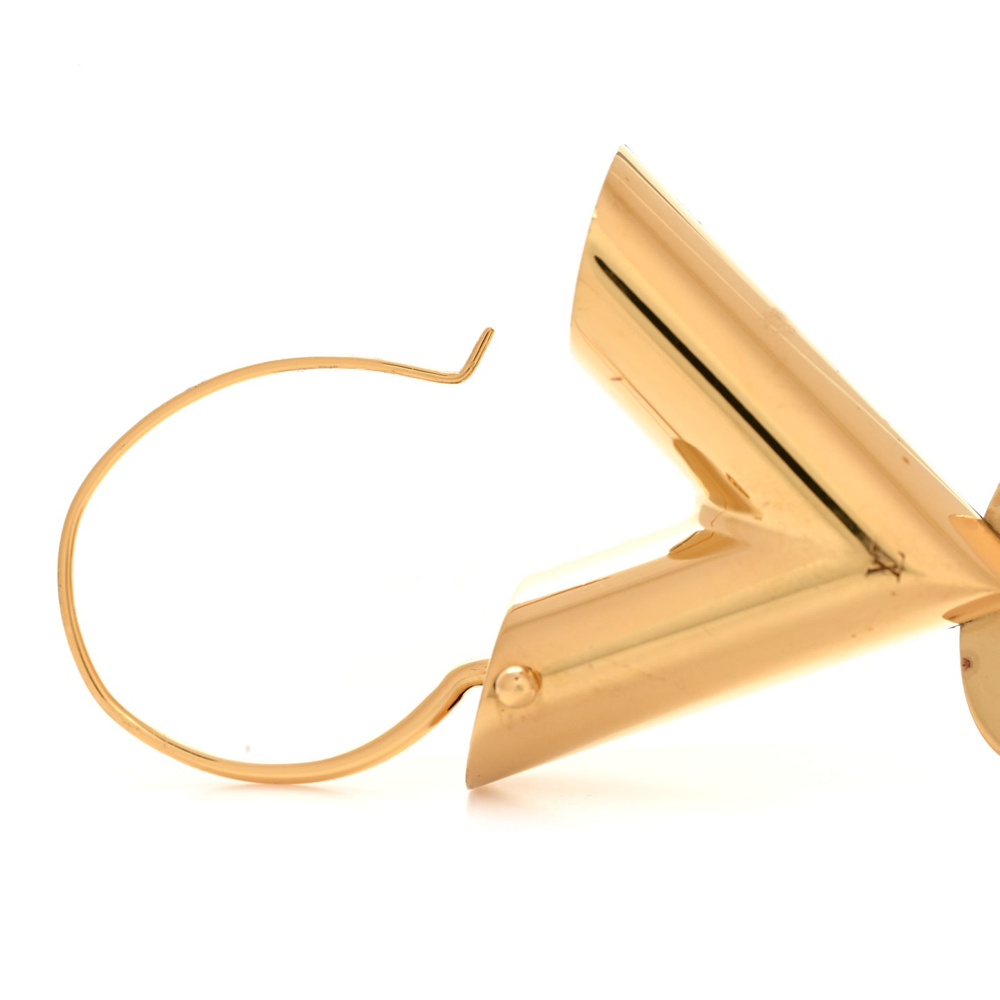 Essential V Single Hoop Earring Gold