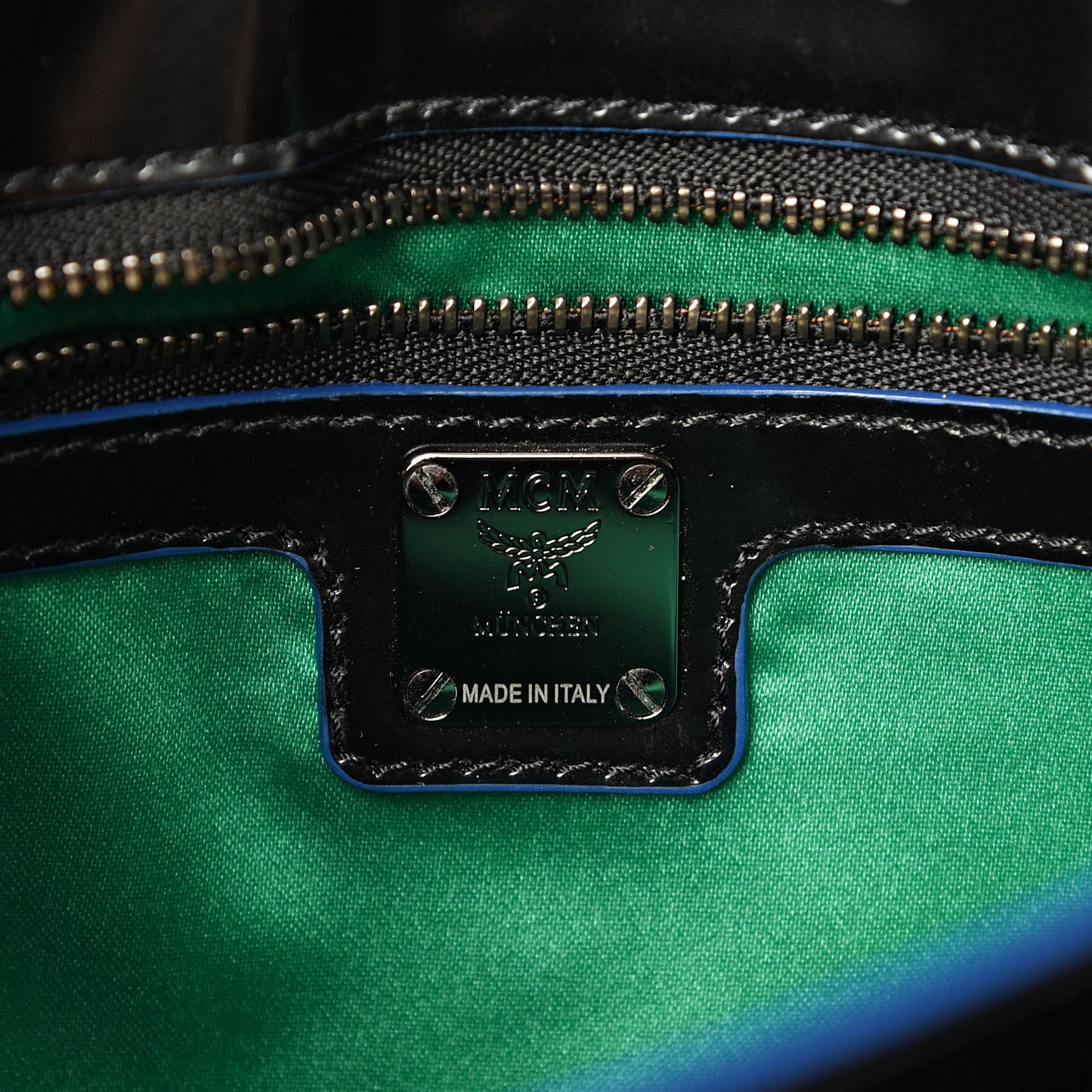 Calfskin Studded Flap Pouch Black
