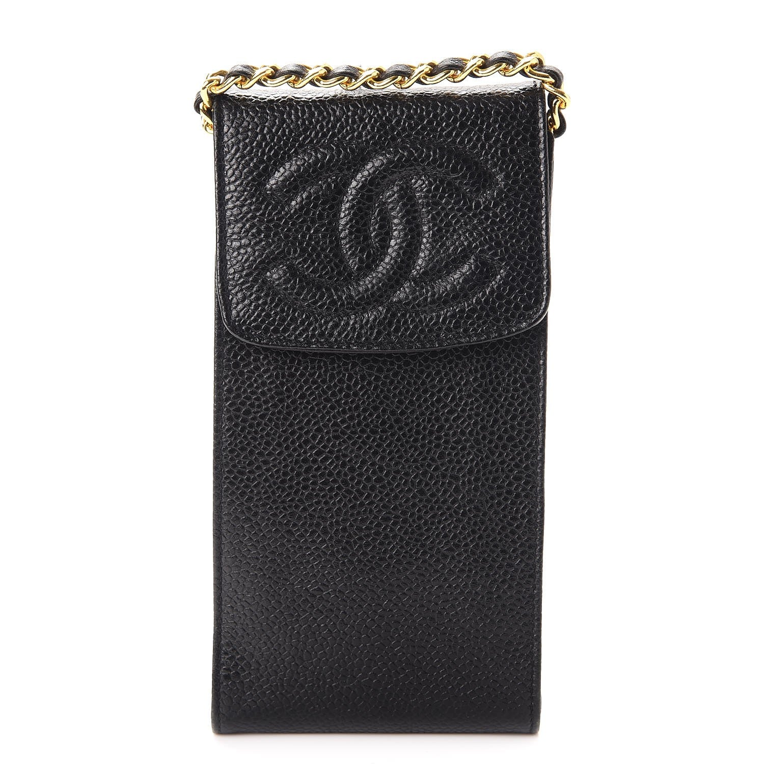 Chanel Caviar CC Phone Holder Crossbody Black 1 of 9