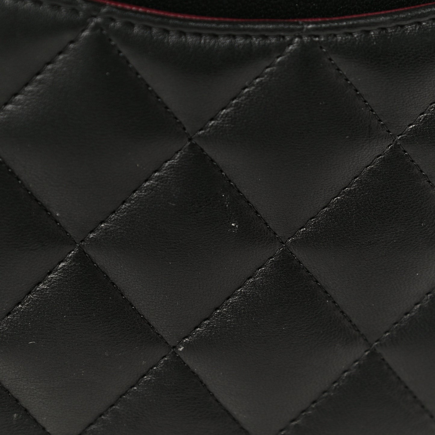Lambskin Quilted Jumbo Double Flap Black