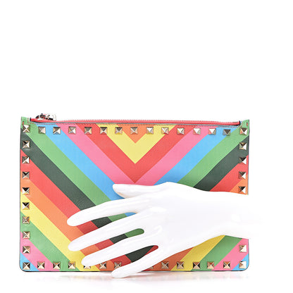 Valentino Garavani Vitello 1973 Medium Rockstud Zip Pouch Multicolor 2 of 6