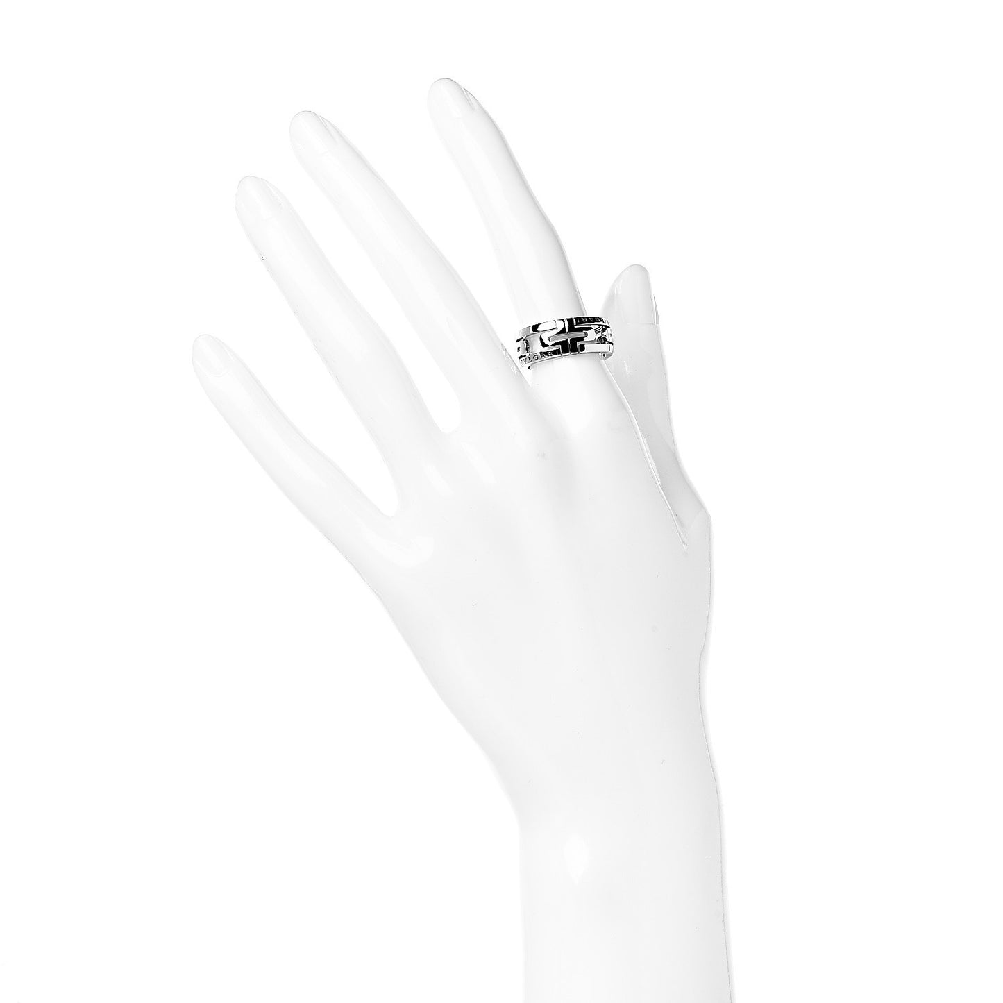 18K White Gold Parentesi Band Ring 52 6