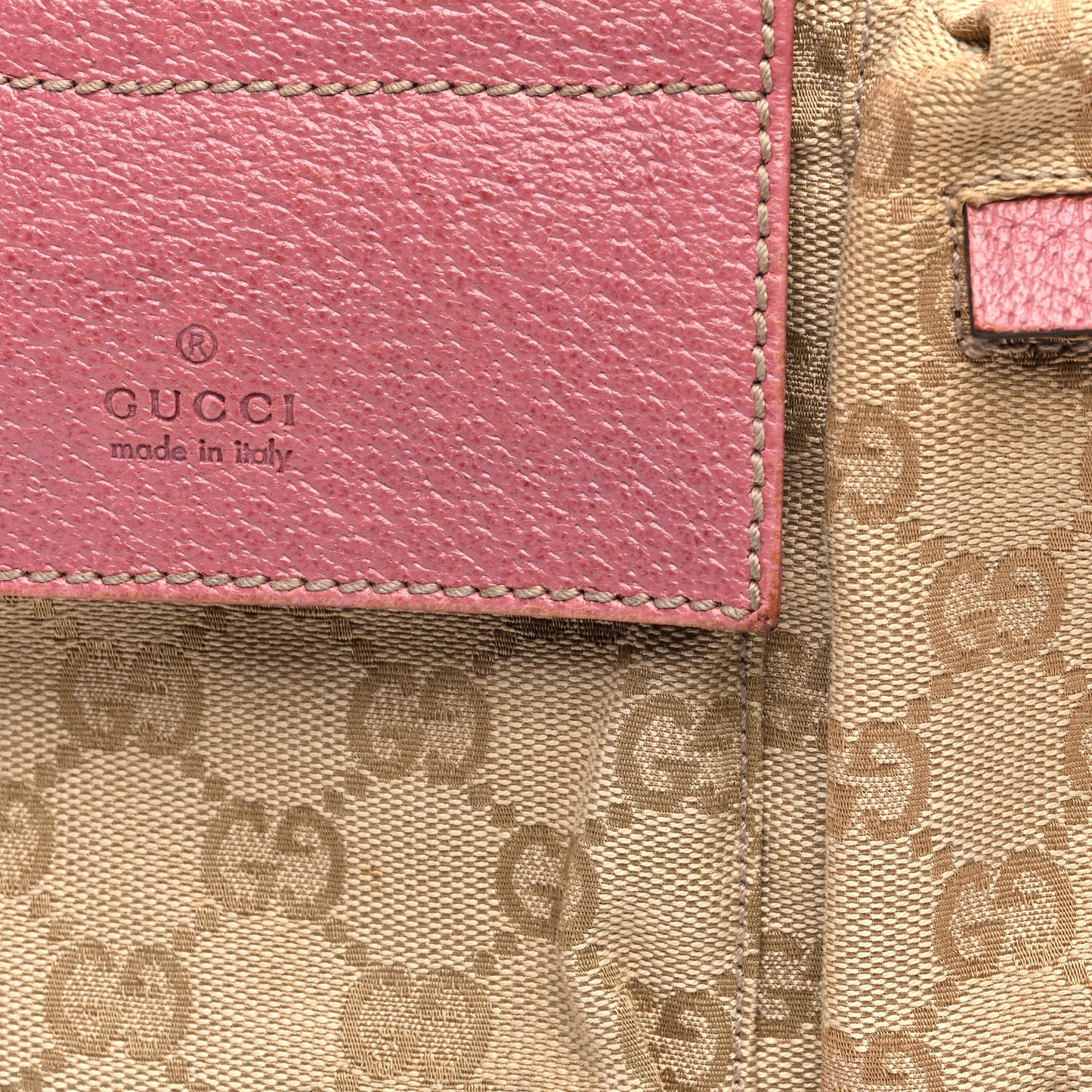 GG Monogram Web Double Pocket Belt Bag Pink
