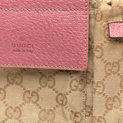 Gucci GG Monogram Web Double Pocket Belt Bag Pink 9 of 11