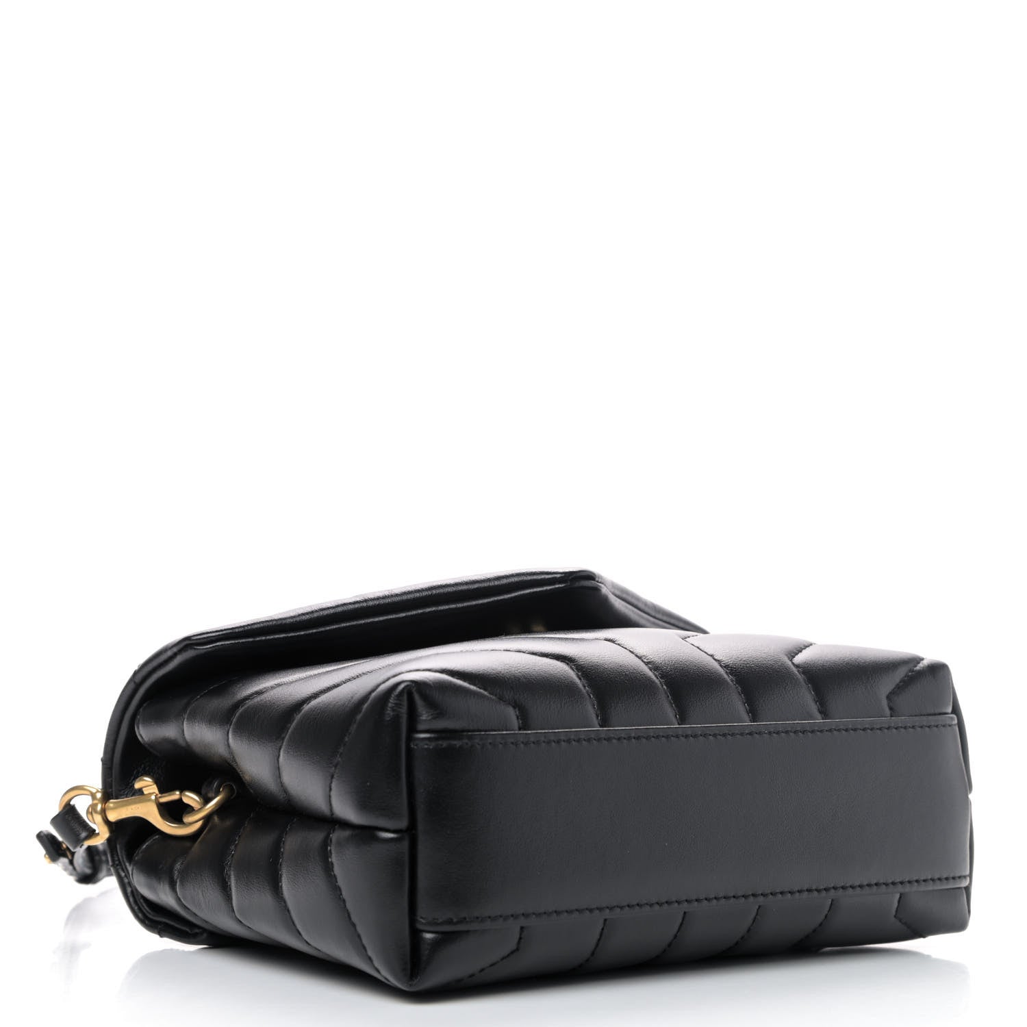 Saint Laurent Calfskin Y Quilted Monogram Toy Loulou Crossbody Bag Black 3 of 4