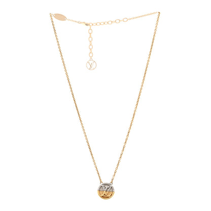 Louis Vuitton Metal L to V Necklace Gold Silver 3 of 7