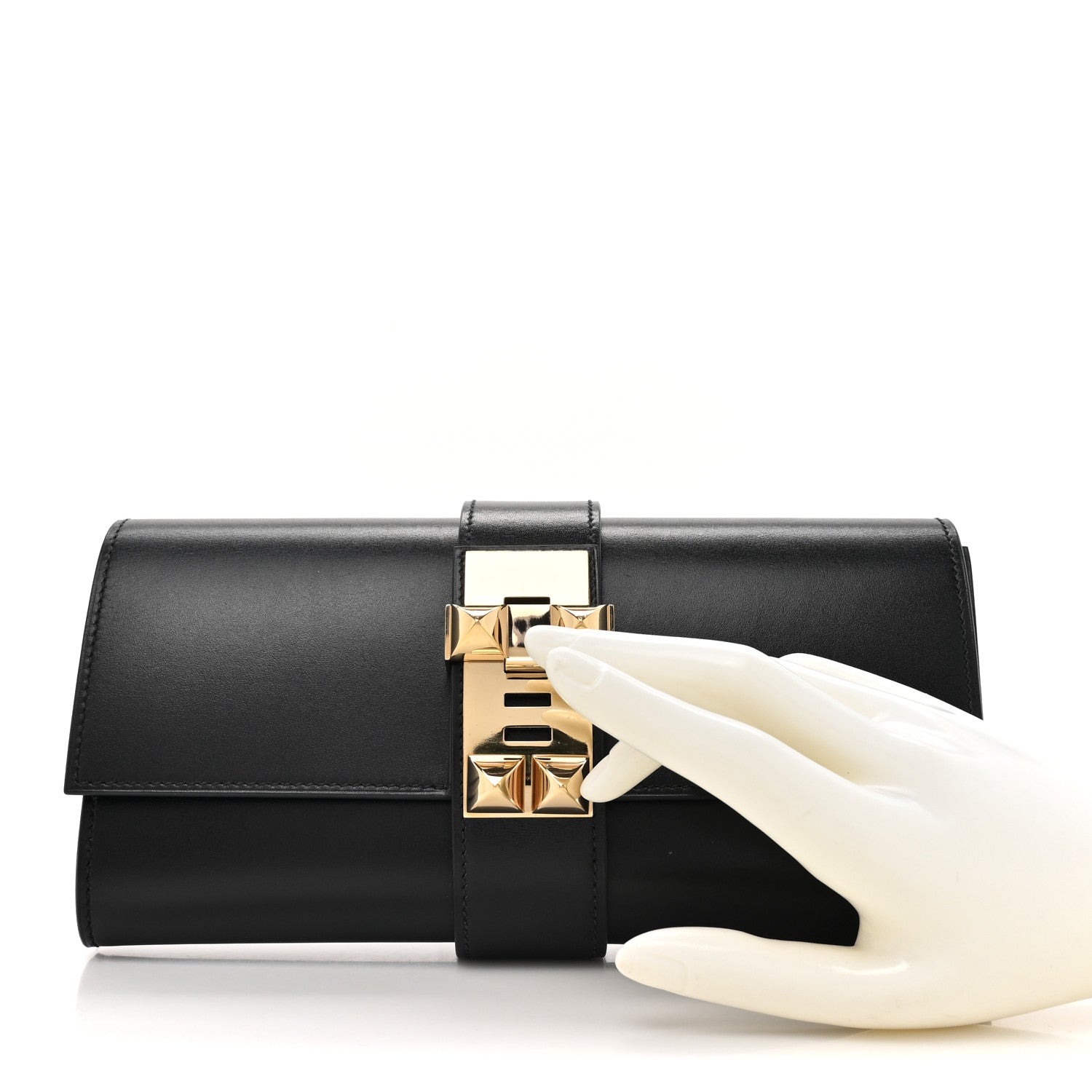 Hermes Box Medor 23 Clutch Black 2 of 10