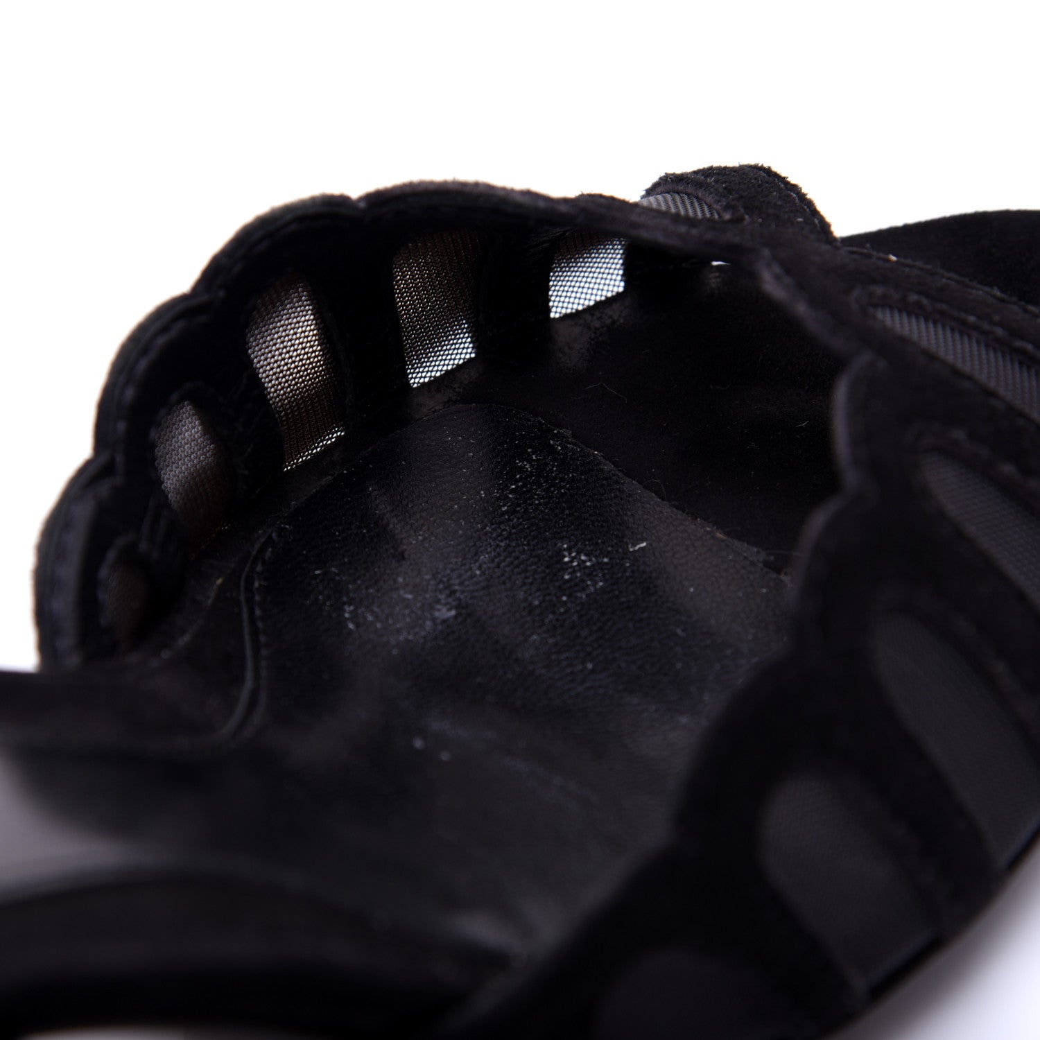 Fendi Suede Mesh Slingback Heel Sandals 39 Black 10 of 12