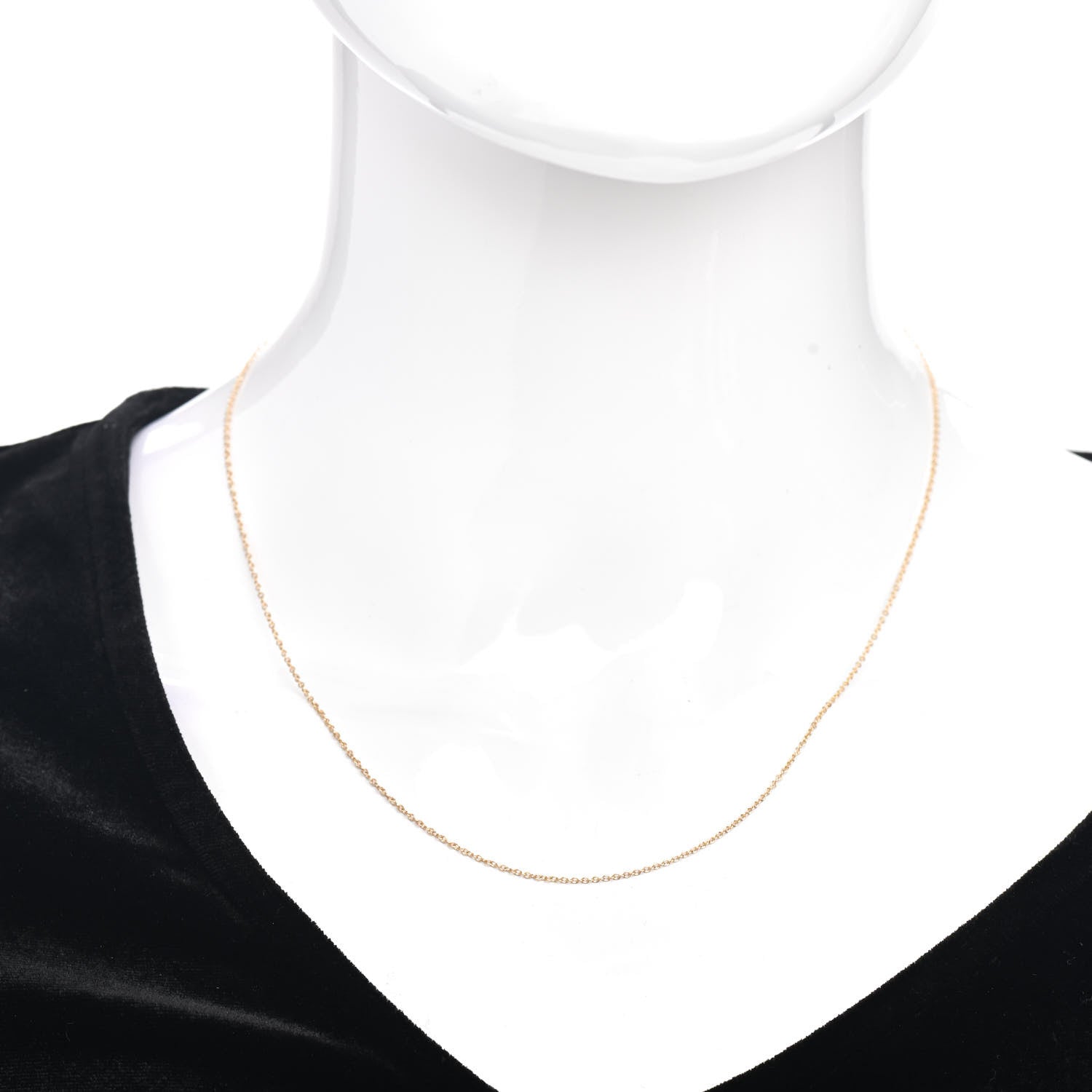 Tiffany 18K Yellow Gold Small Chain Necklace 18" 2 of 4