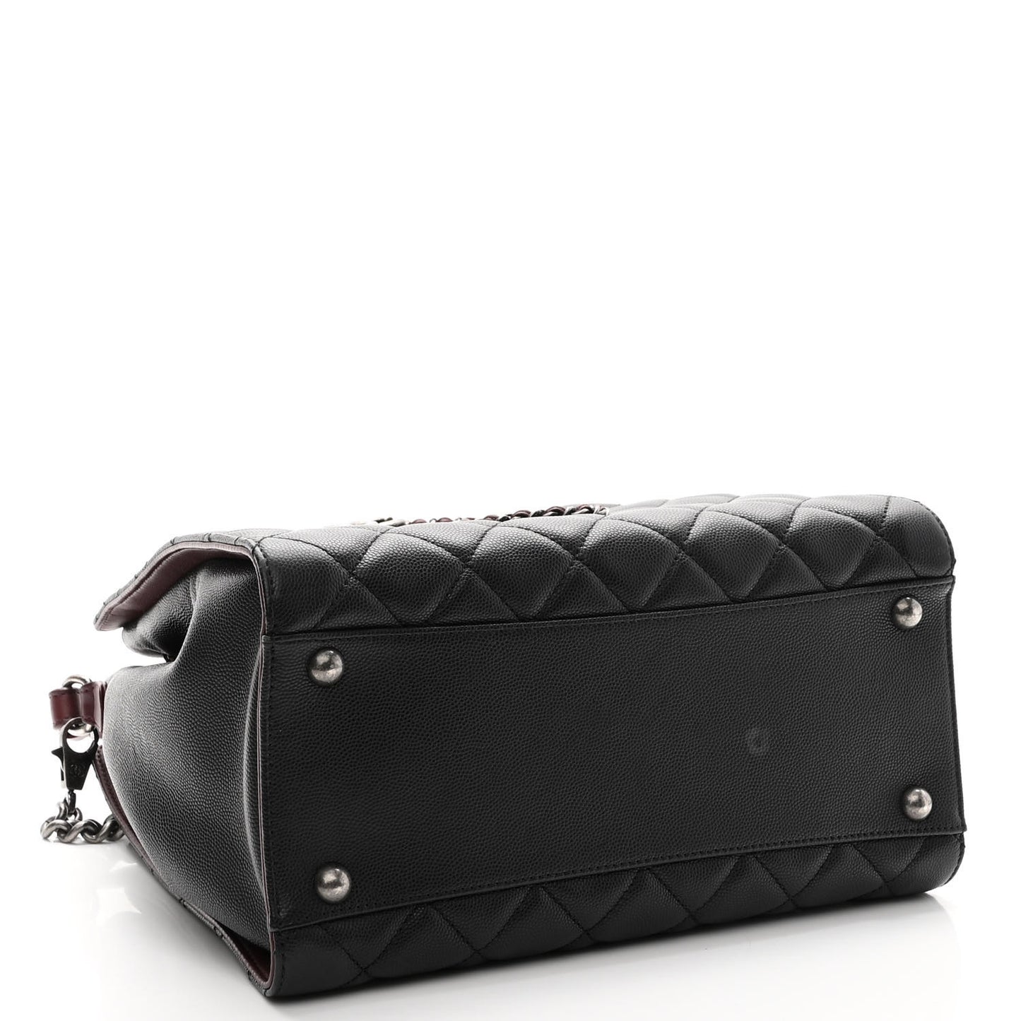 Caviar Quilted Medium CC Bucket Bag Black