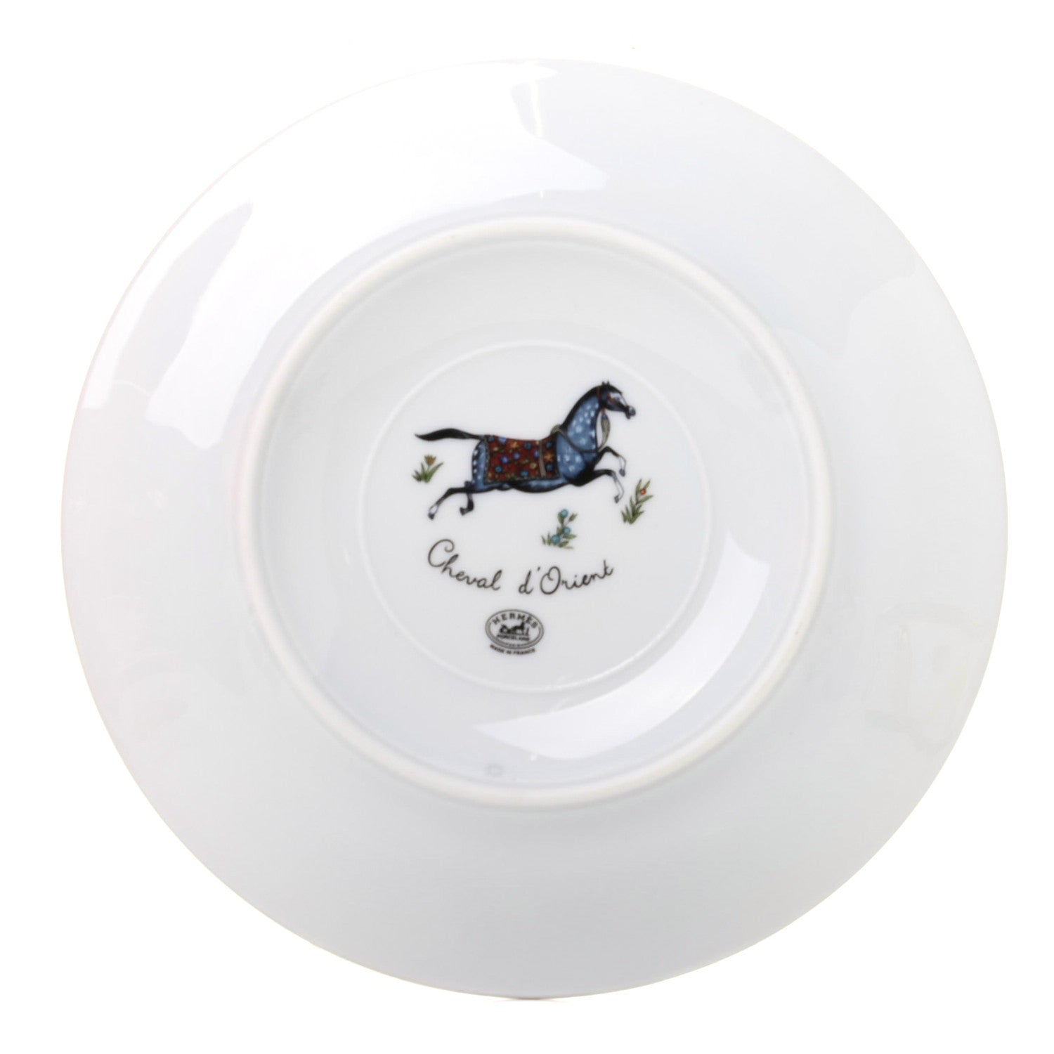 Hermes Porcelain Cheval d'Orient Coffee Cup and Saucer Set of 2 5 of 8