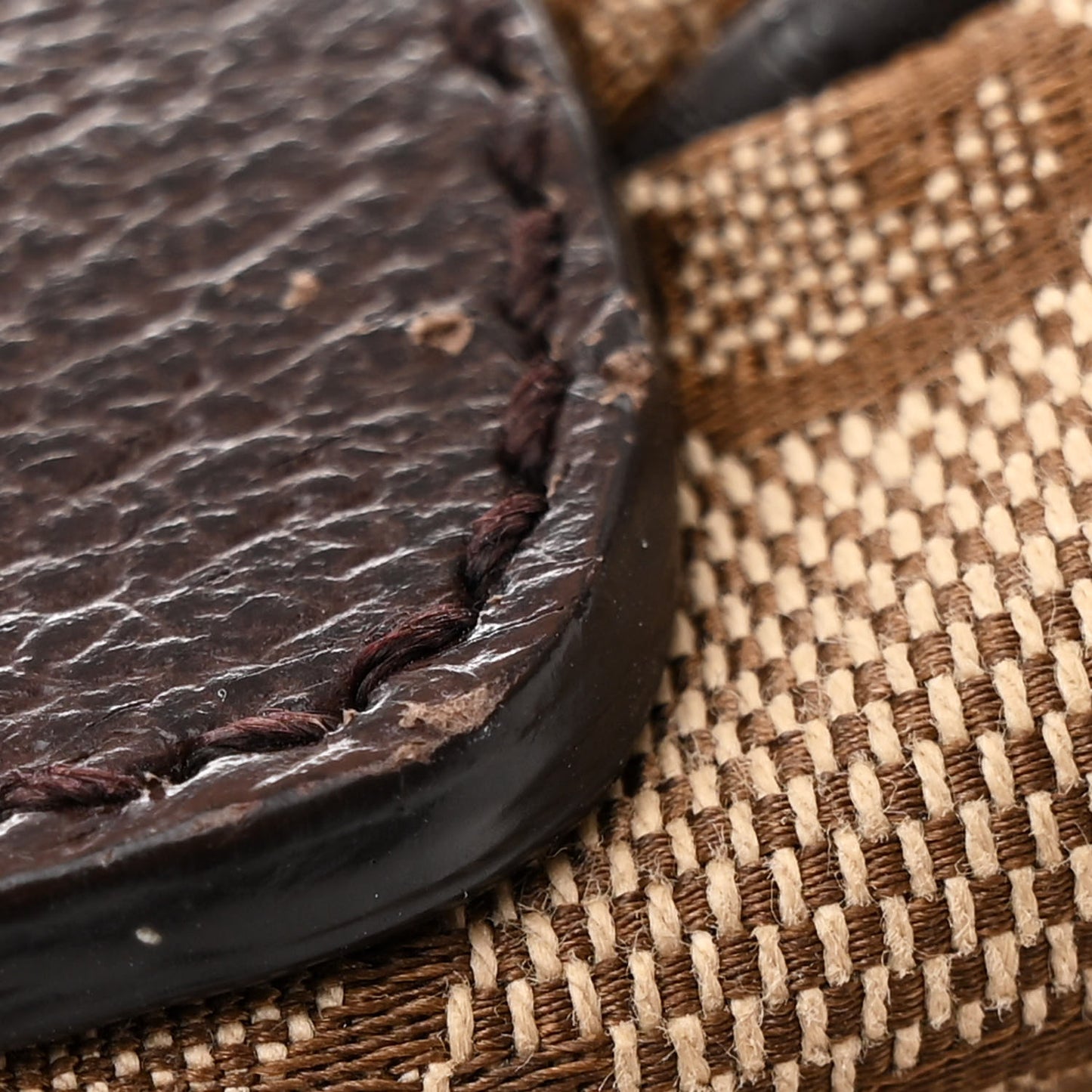 Monogram Web Medium Half Moon Hobo Dark Brown