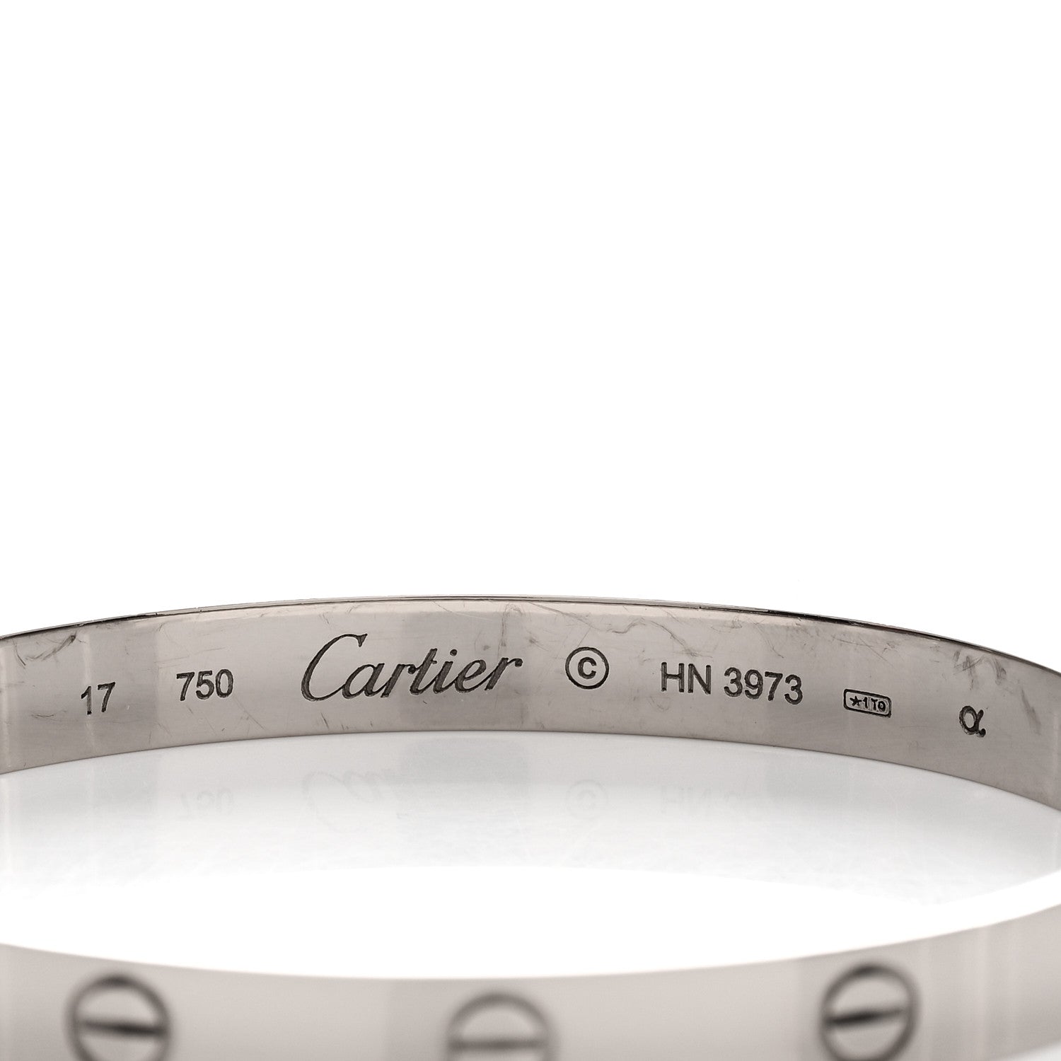 Cartier 18K White Gold LOVE Bracelet 17 4 of 5
