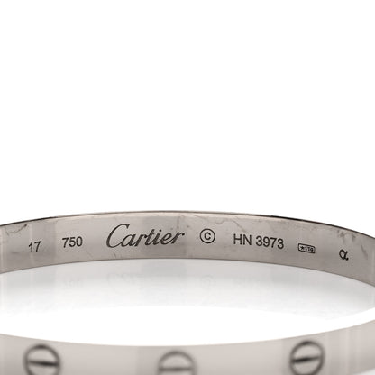 Cartier 18K White Gold LOVE Bracelet 17 4 of 5
