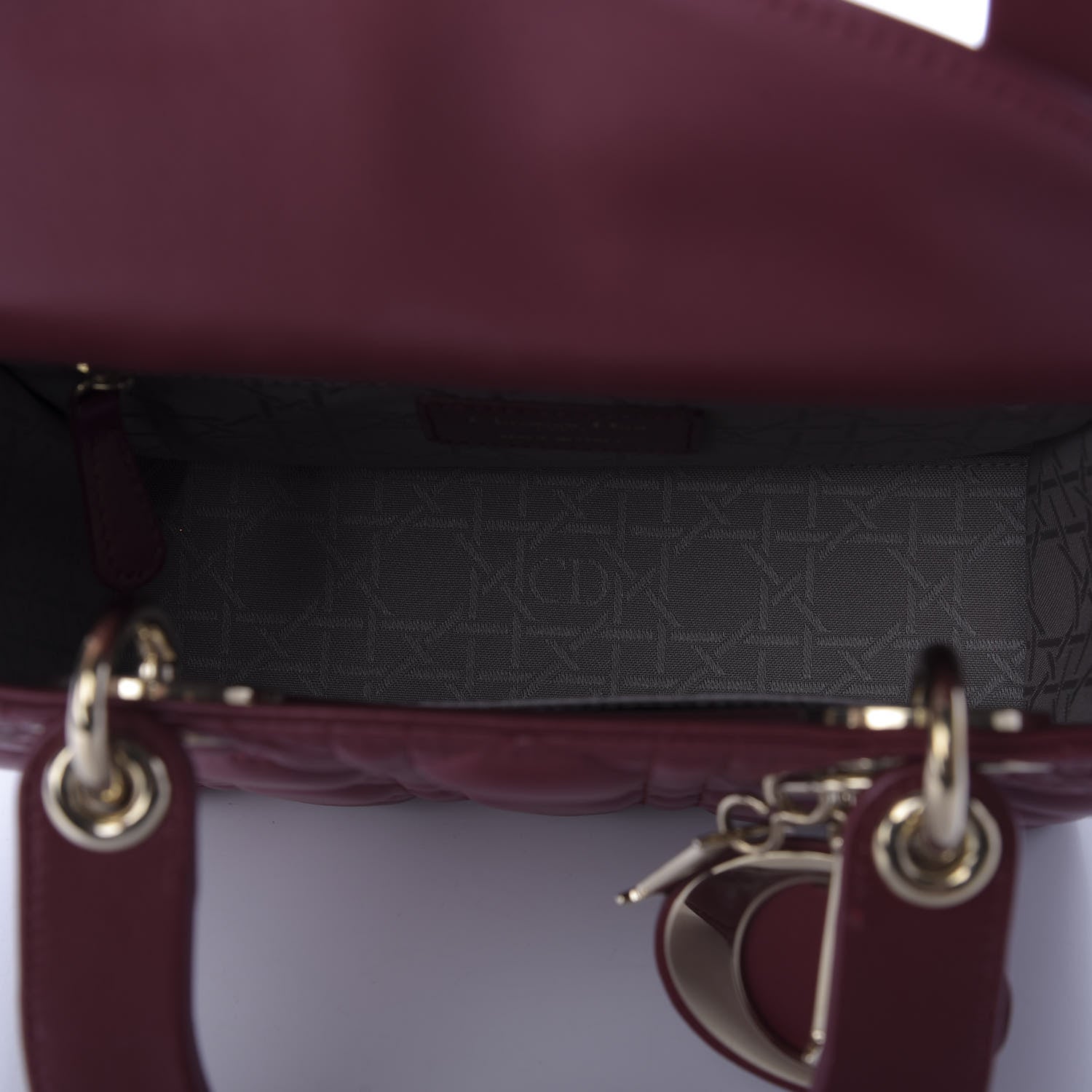 Christian Dior Lambskin Cannage Small Lucky Badges My Lady Dior Plum 6 of 10