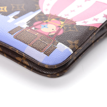 Louis Vuitton Monogram 2019 Christmas Animation Double Zip Pochette 9 of 10