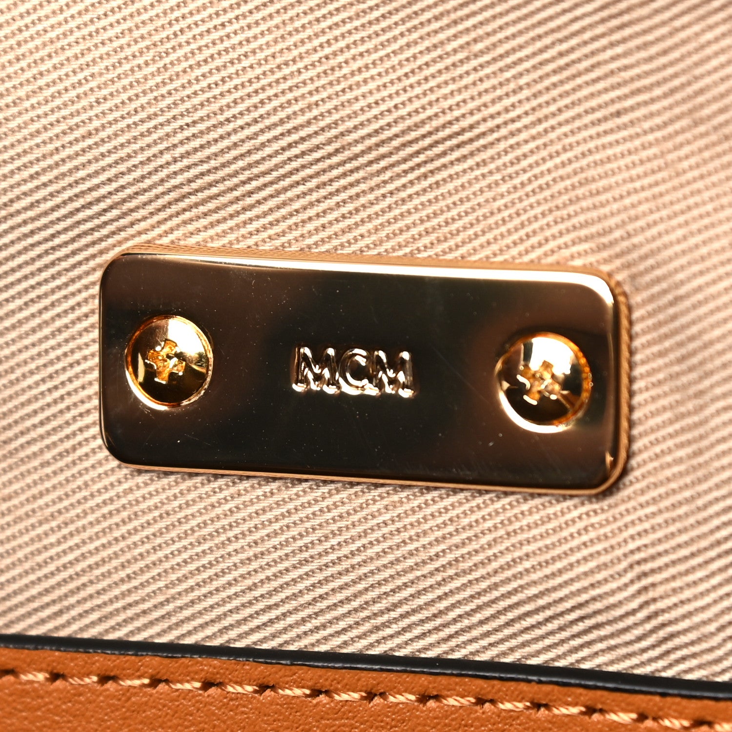 MCM Visetos Medium Boston Bag Cognac 12 of 13