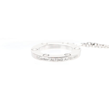 Cartier 18K White Gold LOVE Pendant Necklace 5 of 7
