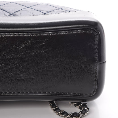 Chanel Aged Calfskin Quilted Small Gabrielle Backpack Blue Black 10 of 10