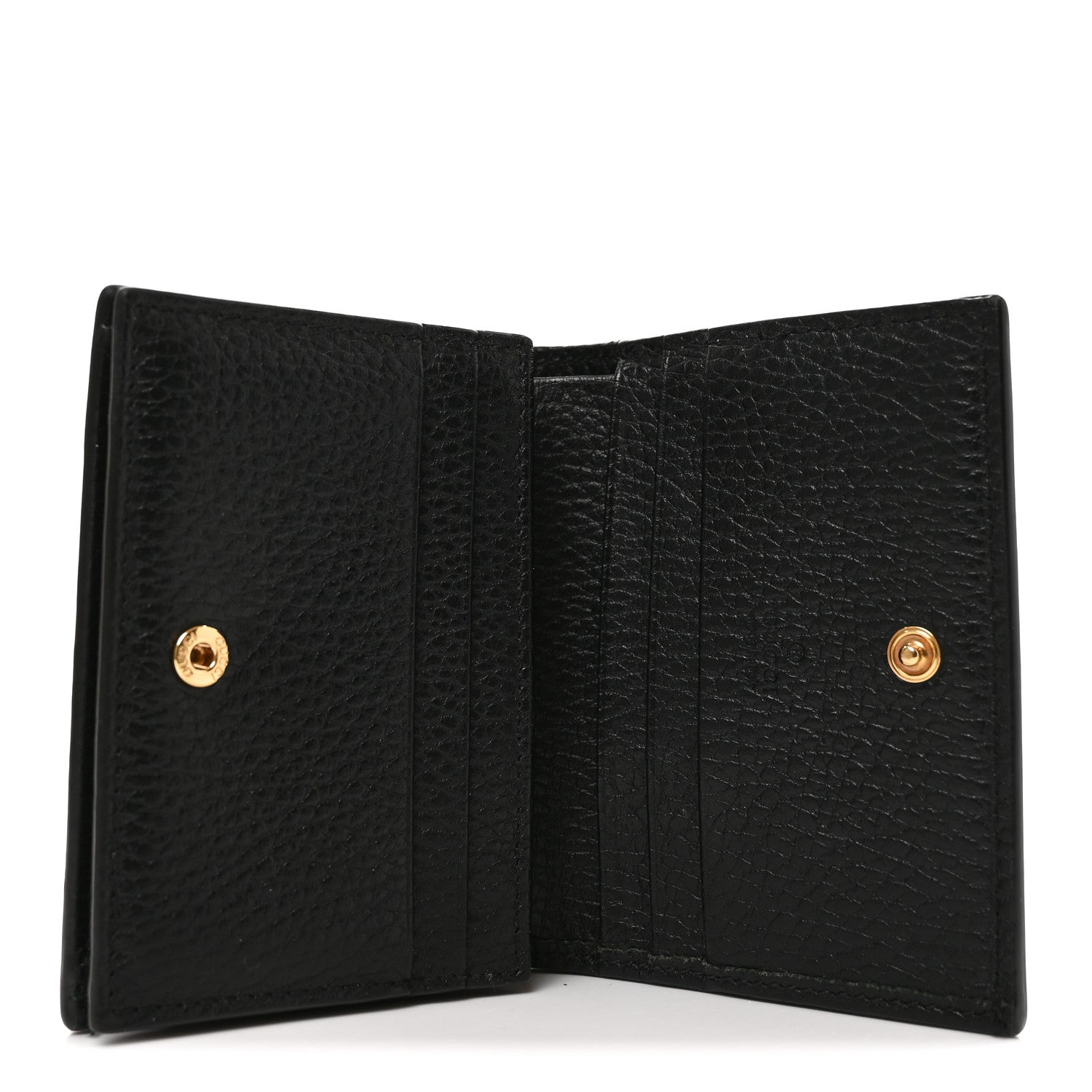 Gucci Dollar Calfskin GG Supreme Monogram GG Marmont Card Case Black Beige Ebony 5 of 9