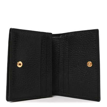 Gucci Dollar Calfskin GG Supreme Monogram GG Marmont Card Case Black Beige Ebony 5 of 9