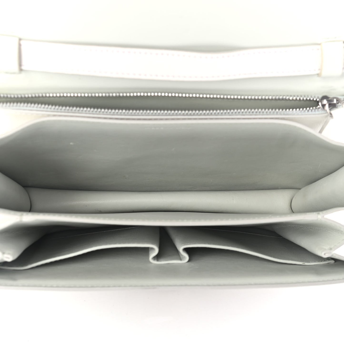 Goatskin Medium Classic Box Flap Bag White