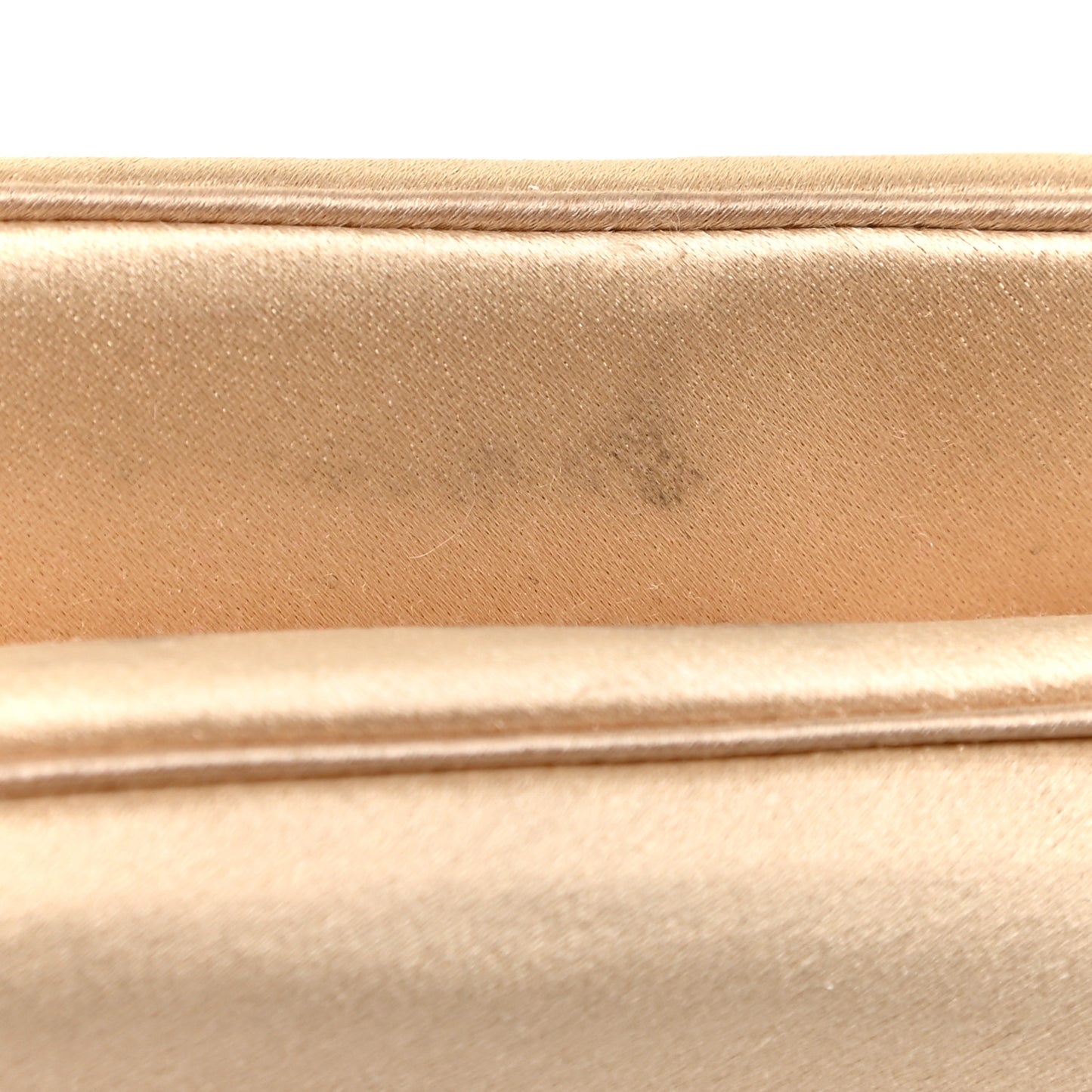 Crystal Trim Satin Evening Bag Clutch Beige