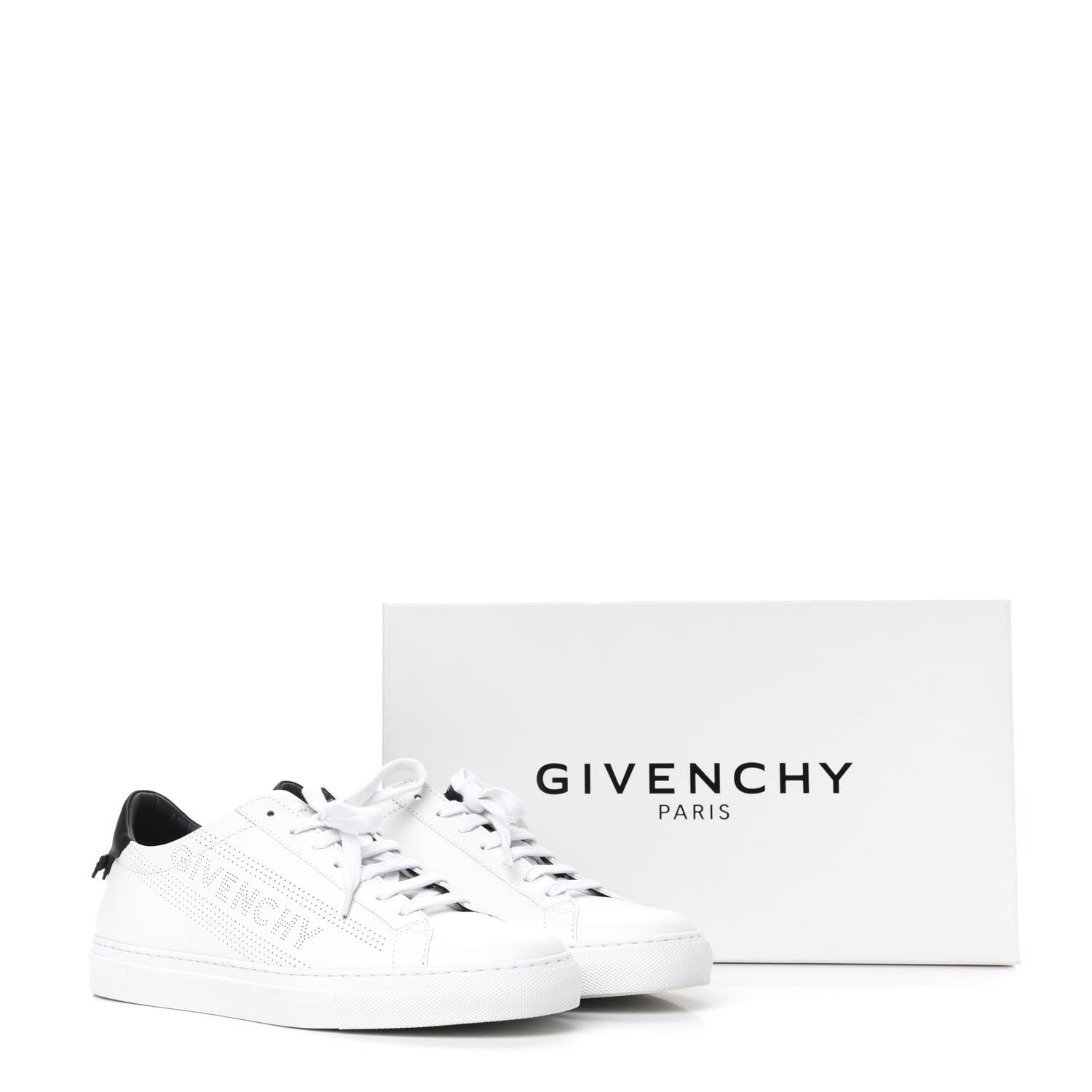 Givenchy Calfskin Perforated Womens Urban Street Sneakers 41 White Black 12 of 12