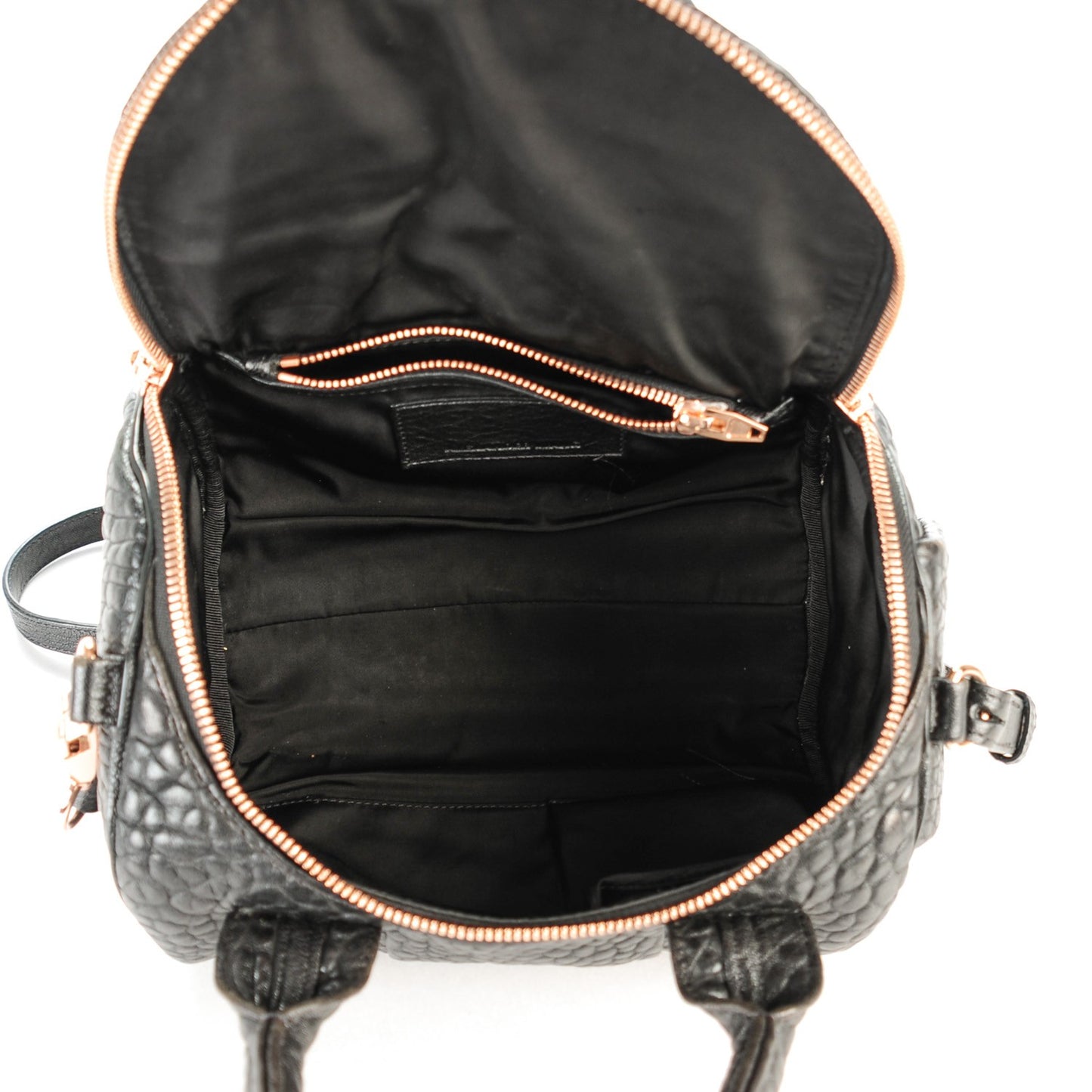 Pebbled Lambskin Rockie Black Rose Gold Hardware