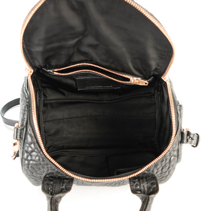 Alexander Wang Pebbled Lambskin Rockie Black Rose Gold Hardware 5 of 8