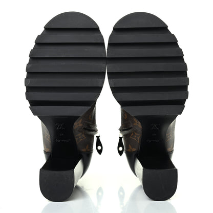 Louis Vuitton Patent Calfskin Monogram Star Trail Ankle Boots 41 Black 4 of 4