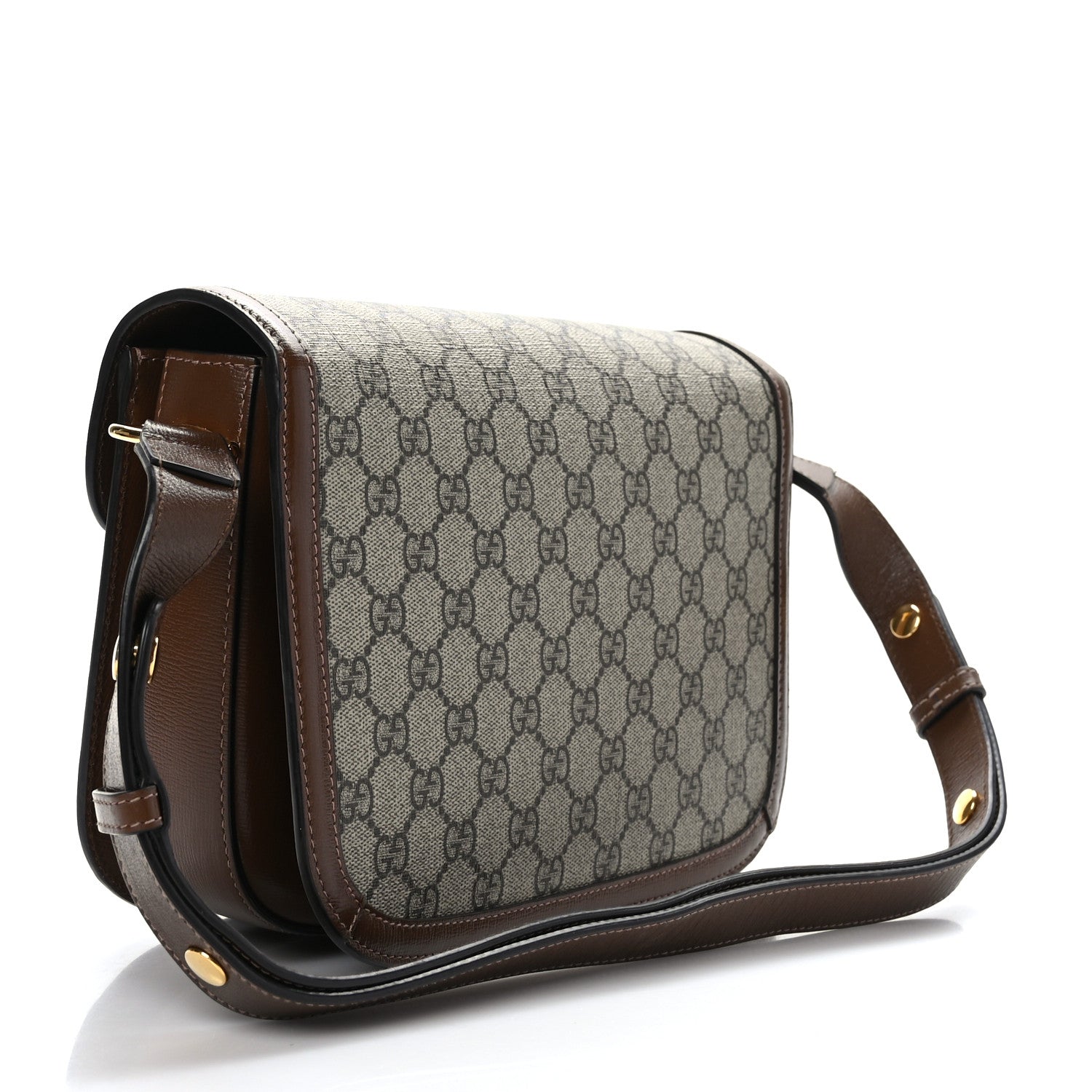 Gucci GG Supreme Monogram Horsebit 1955 Shoulder Bag Beige Brown Sugar 3 of 10
