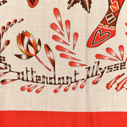 Hermes Cashmere Silk En Attendant Ulysses Shawl 140 Naturel Orange Brun 2 of 6