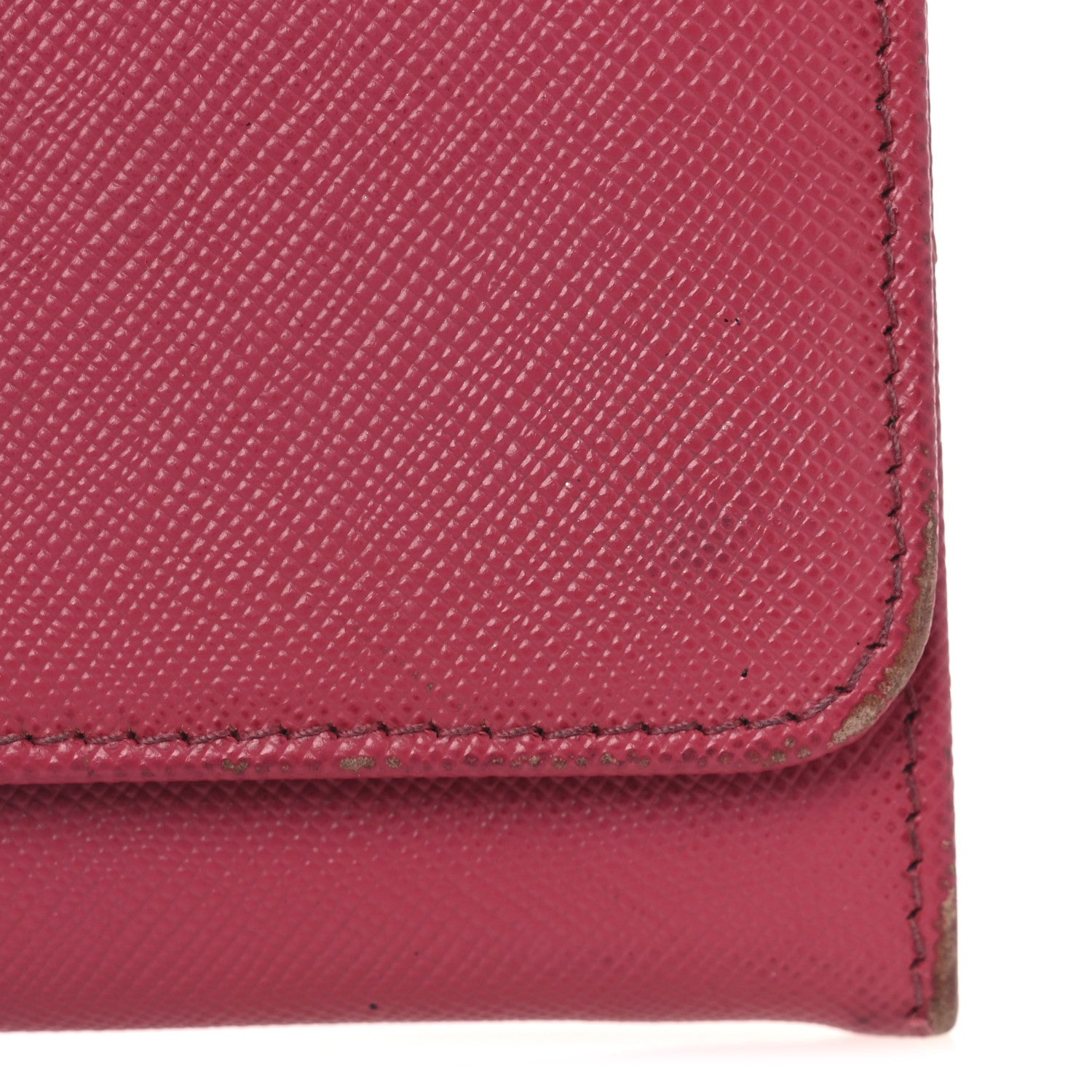 Prada Saffiano Metal Oro Chain Wallet Peonia 13 of 15