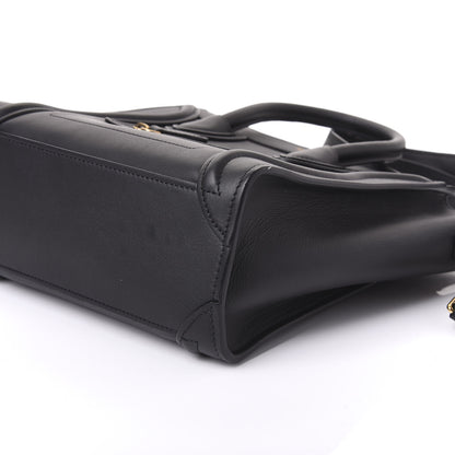 Celine Smooth Calfskin Nano Luggage Black 6 of 9