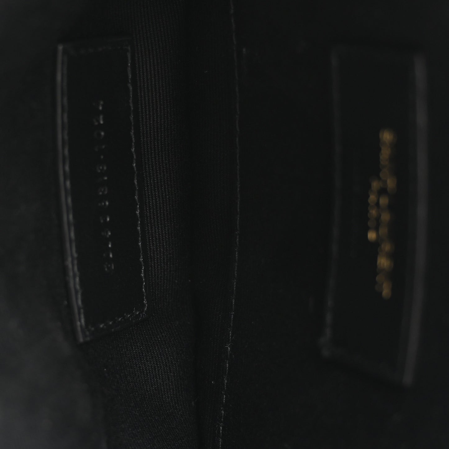 Grain De Poudre Chevron Monogram Large Bill Pouch Black