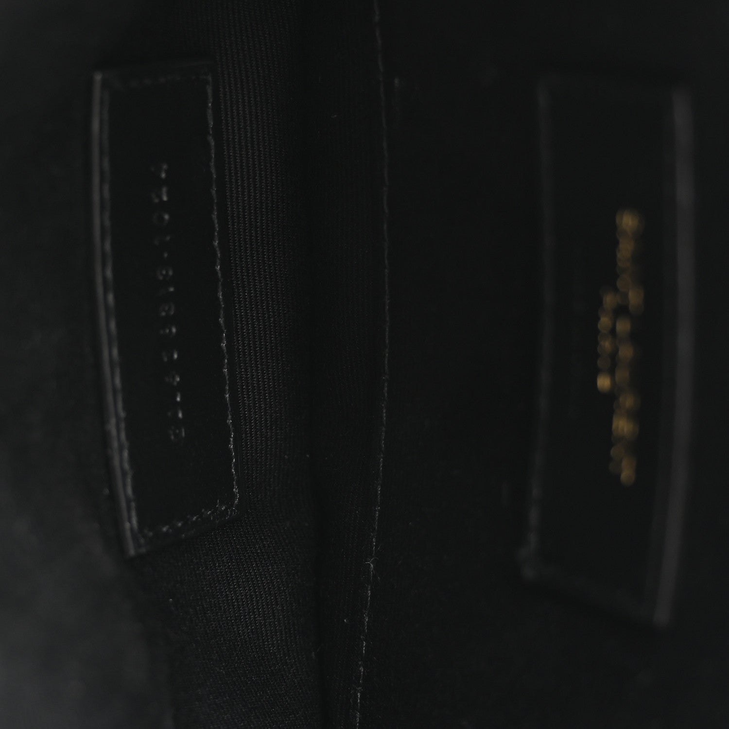 Saint Laurent Grain De Poudre Chevron Monogram Large Bill Pouch Black 5 of 14