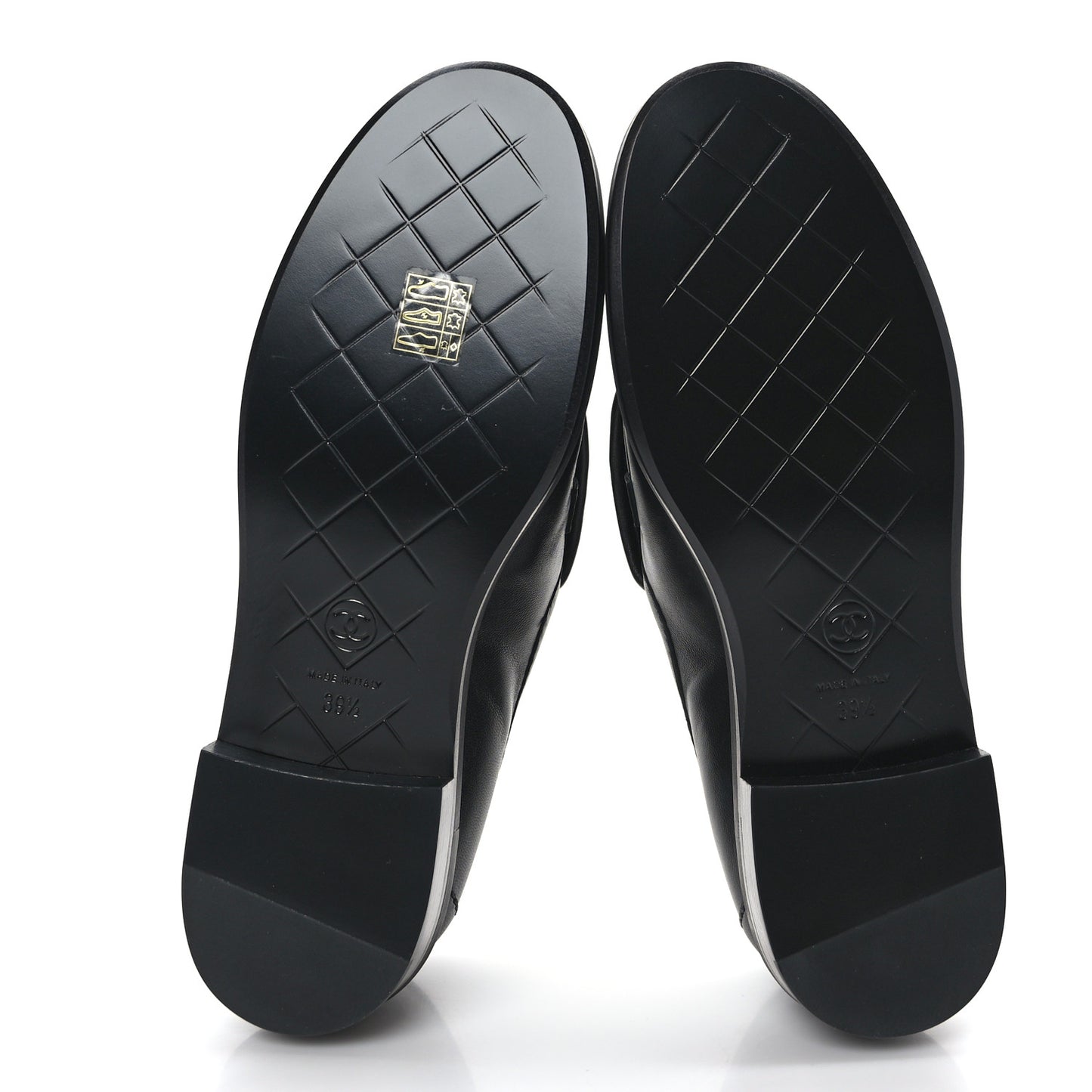 Lambskin Quilted CC Turnlock Loafers 39.5 Black