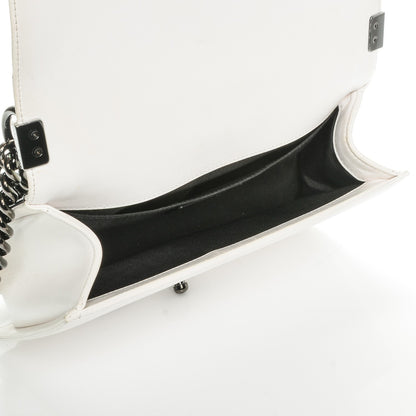 Chanel Calfskin Medium Bi-Color Boy Flap Black White 6 of 15