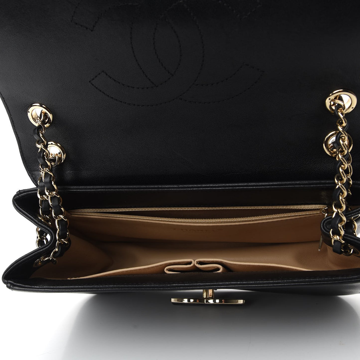 Sheepskin Chain CC Subtle Flap Black