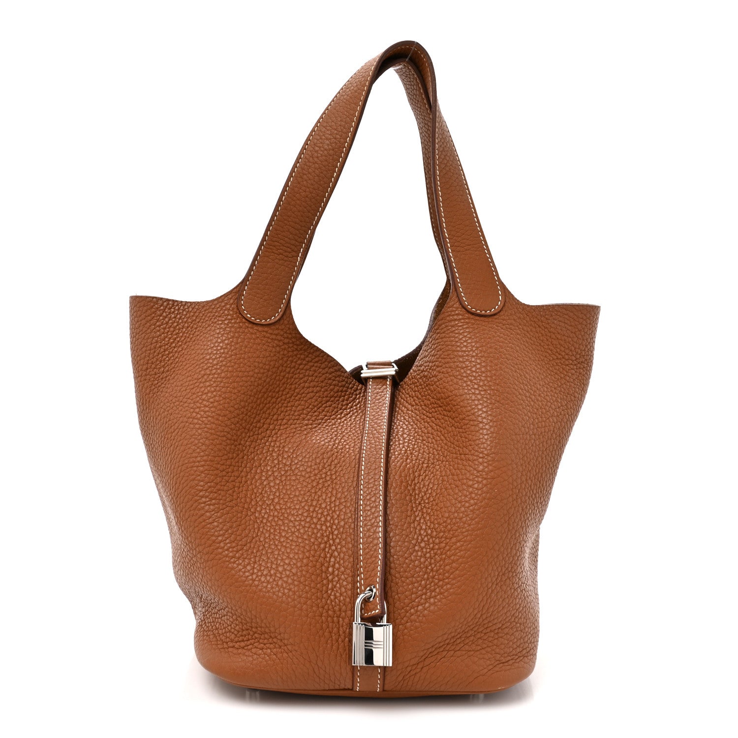 Hermes Taurillon Clemence Picotin Lock 22 MM Gold 1 of 12