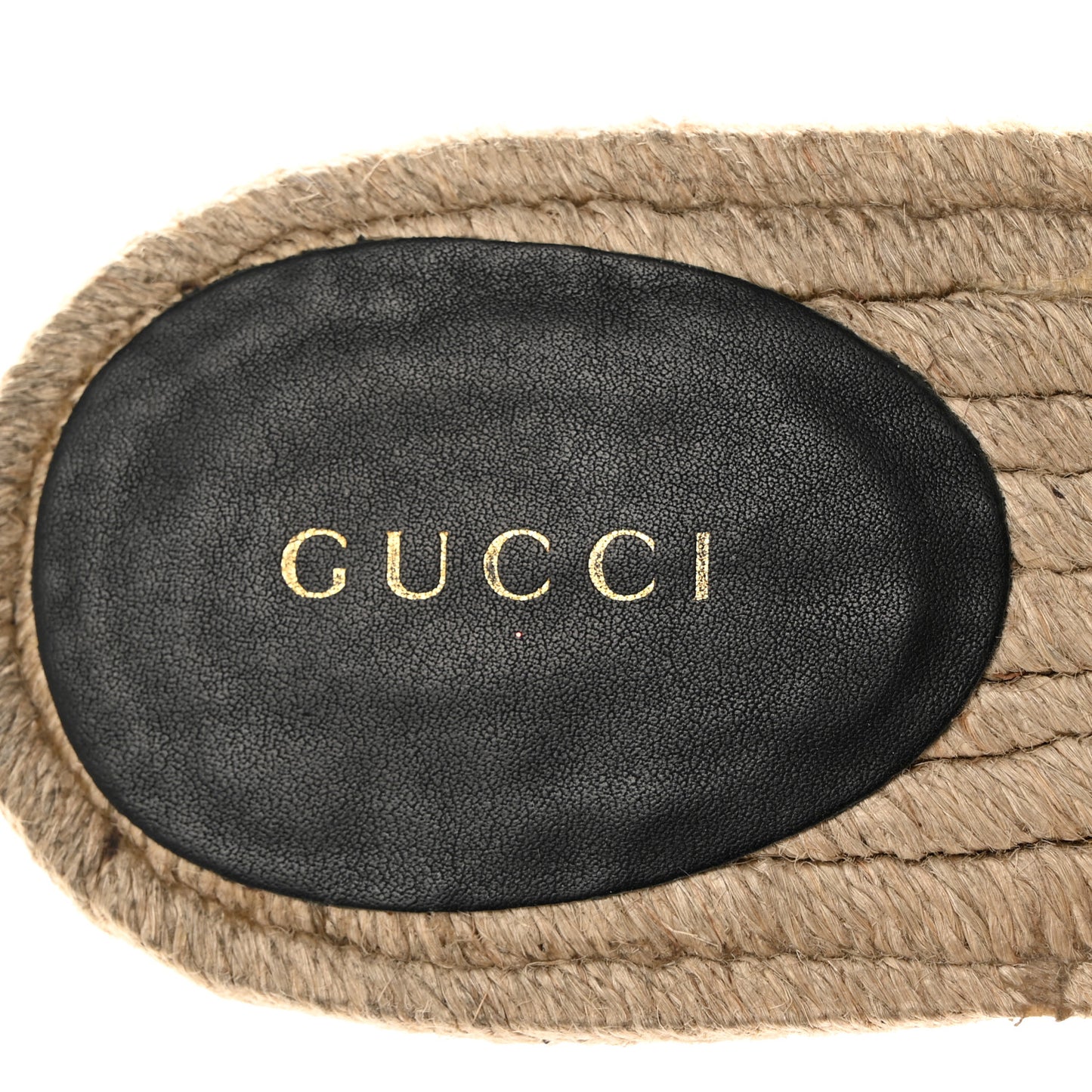 Monogram Matelasse GG Marmont Espadrille 20mm Slide Sandals 40 Beige Ebony Black