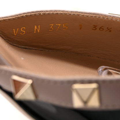 Valentino Garavani Patent Nappa Rockstud Ankle Strap 65mm Pumps 36.5 Black Poudre 9 of 10