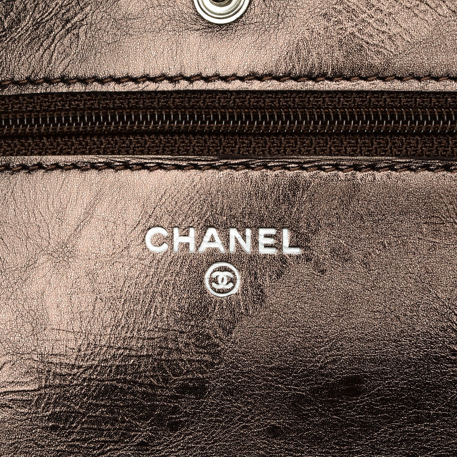 Chanel Metallic Aged Calfskin Quilted Reissue Wallet On Chain WOC Bronze 6 of 8