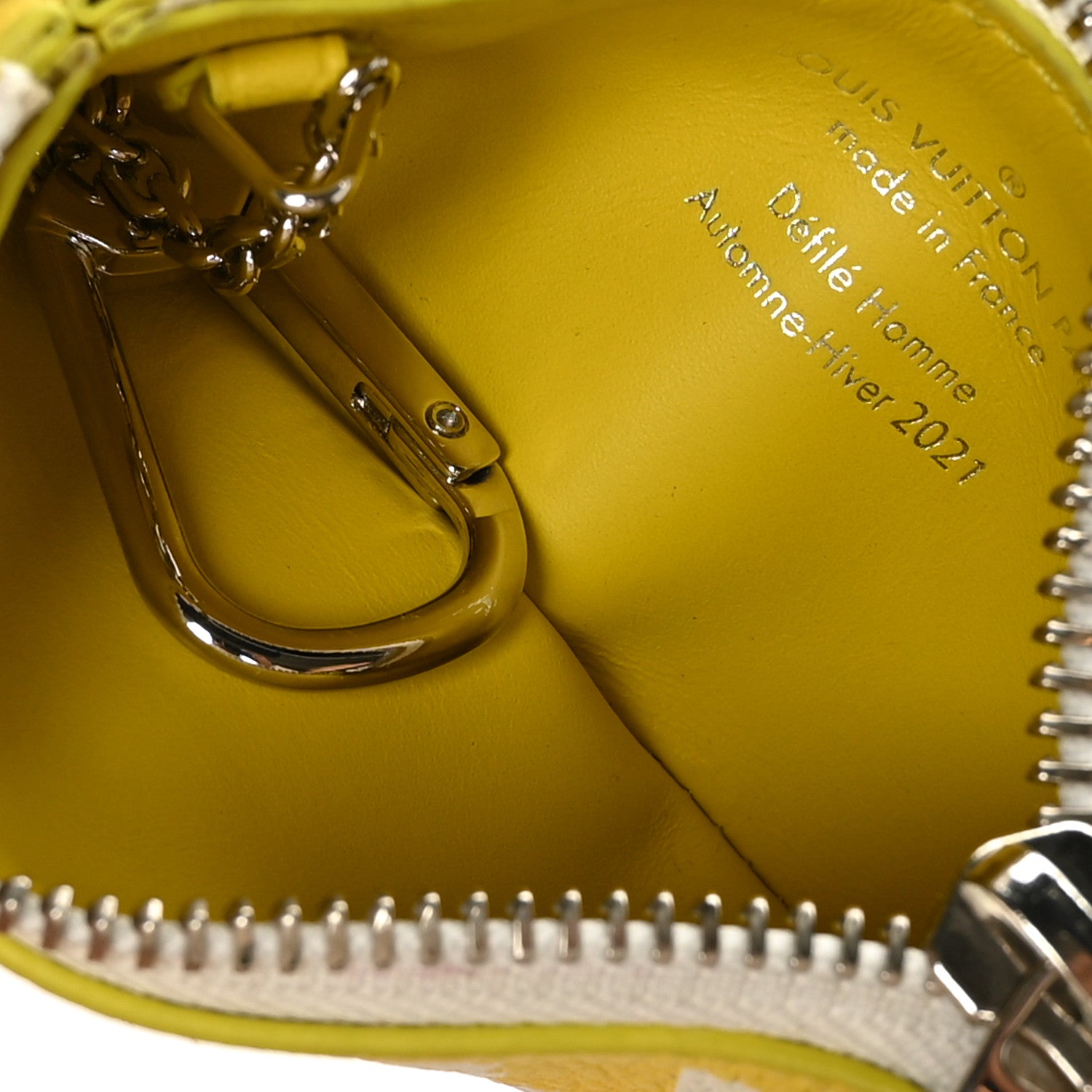 Louis Vuitton Calfskin Everyday LV Key Pouch Jaune 4 of 5