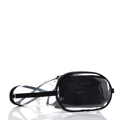 Prada Plexiglass Calfskin Small Shopper Tote Black 5 of 10