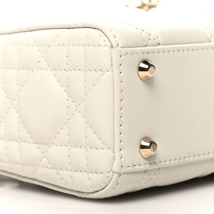 Christian Dior Lambskin Cannage Mini Lady Dior White 8 of 9