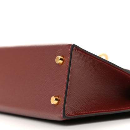 Hermes Madame Calfskin Mini Kelly Sellier 20 Rouge H 10 of 11